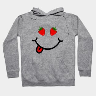 Strawberry & Smile (in the shape of a face) Hoodie